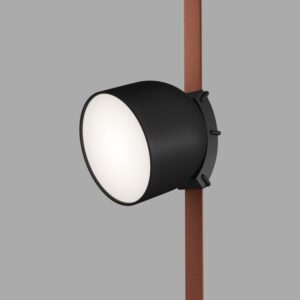 DK5642-BK Поворотный светильник для трека-ремня Belty Smart, серия Spot, со светодиодом, D100*H107мм, 48V DC, 12W, RA90, 120°, 3000-5700K, IP20, черный, алюминий